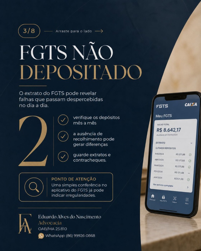 Slide FGTS Não Depositado